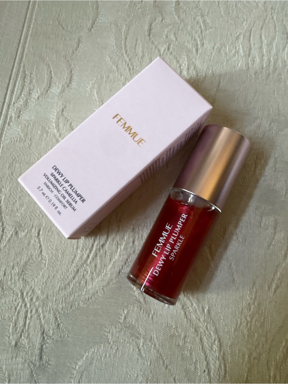 FEMMUE Dewy Lip Plumper Lip Oil Lipgloss Sparkle Camellia Serum BNIB